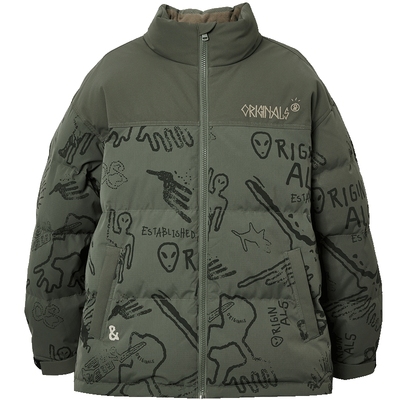 杰克琼斯2025年冬季新款男装羽绒服宽松立领上衣长袖潮流外套