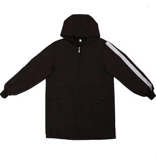 大人罩衣女士加绒加厚护衣厨房围裙防水外套冬天工作服羽绒服罩衣