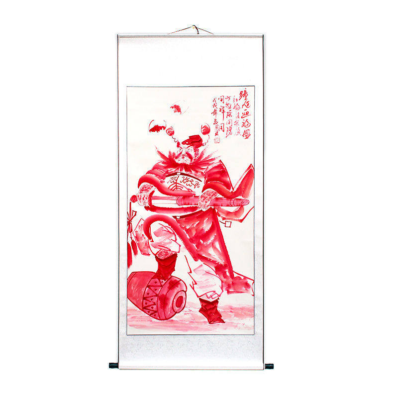手绘天师钟馗人物画像宣纸卷轴画