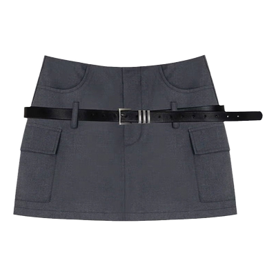 RTRX灰色半身裙女防走光西装短裙