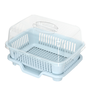 带盖沥水碗盘架碗碟餐具收纳架水槽置物架家用厨房碗筷滤水收纳盒