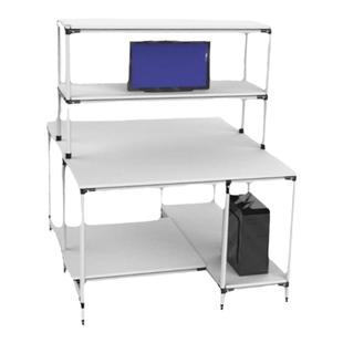 电商天猫淘宝仓库线棒打包台工作桌 精益管工作台 线棒货架操作台