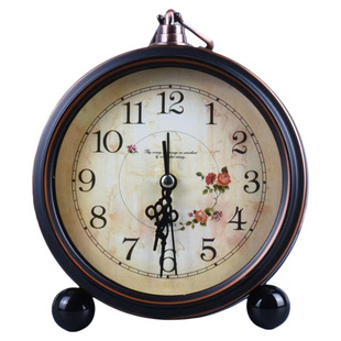 闹钟现代简约静音学生用复古卧室钟表桌面时钟摆件座钟客厅用数字