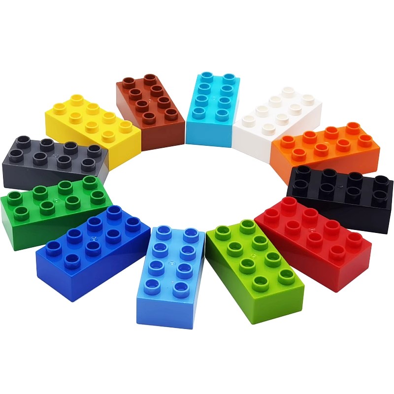大颗粒积木配件玩具8孔2X4八孔砖