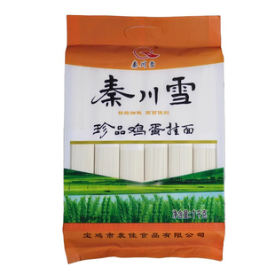 秦川雪挂面珍品鸡蛋面1000g*2袋装宽细面条早餐汤面陕西面食整箱