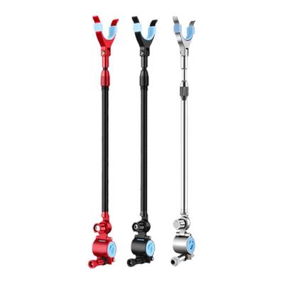 通用炮台后挂支架鱼竿支架配件天线铝合金防滑架竿全金属钓鱼竿挂