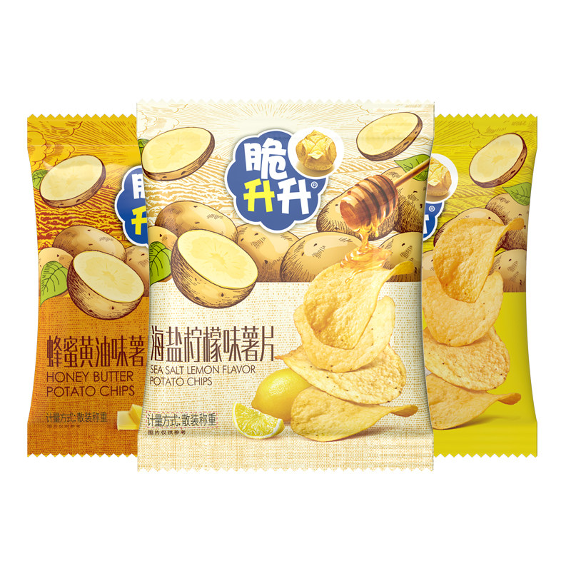 脆升升蜂蜜黄油味薯片小包薯片休闲零食追剧小食品