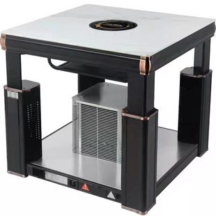 方桌天然气烤火桌取暖桌燃气取暖炉气电两用八面单天然气家用暖桌