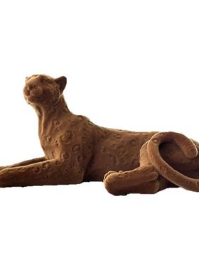 金钱豹子摆件2025新款客厅玄关电视柜酒柜软装艺术轻奢高档装饰品