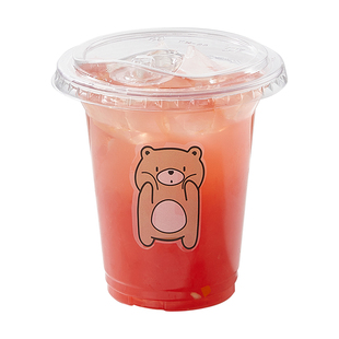 双枪奶茶杯子一次性带盖塑杯加厚加硬户外野餐露营DIY自制饮料杯