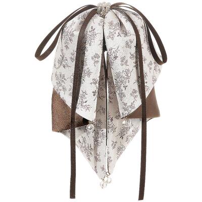 兰诺碎花蝴蝶结马尾抓夹女高级感2026新款发量大后脑勺半扎鲨鱼夹