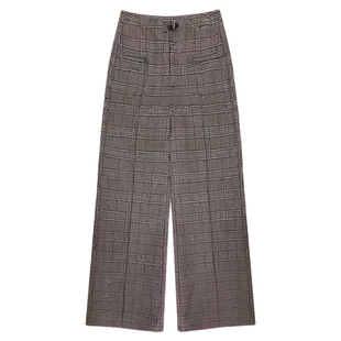 利达 NEW DADADA【回眸趣生】复古卡其色休闲裤女高腰显瘦阔腿裤