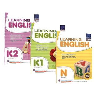 SAP 新加坡幼儿园英语练习册 Learning English N-K2 学龄前 小班 大班 英文字母单词 句子语法 零基础学习教辅 英文原版进口图书