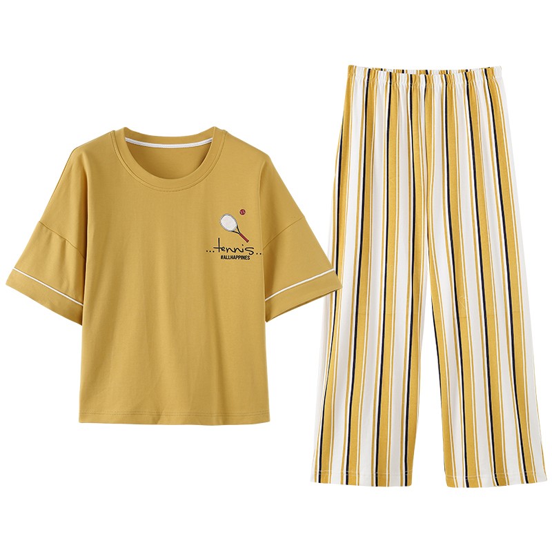 短袖韩版宽松清新可爱家居服套装