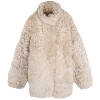 落落狷介托卡真毛皮草外套女