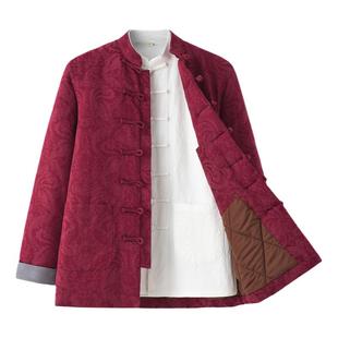 唐装男中老年男士中式棉服男款冬季爸爸棉袄外套男中国风爷爷冬装