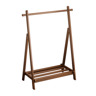 实木落地衣帽架卧室客厅可移动可折叠收纳架简约家用晾衣挂衣架子