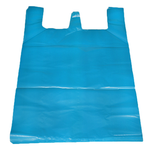 超厚款垃圾袋大号加厚背心袋蓝色马甲打包袋手提搬家袋水产袋装鱼
