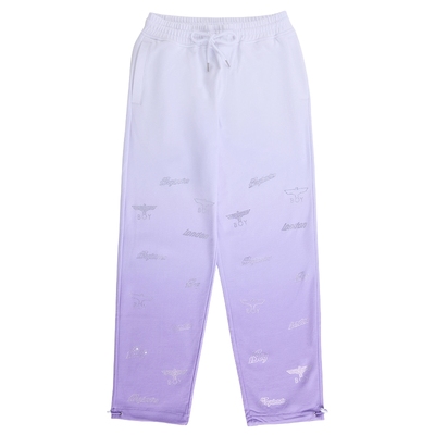 BOYLONDON春季男女同款香芋紫渐变小众设计潮牌直筒长裤N15017