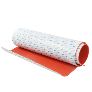 自粘硅胶发泡垫背胶硅胶发泡板耐高温红色海绵板自粘式密封垫片