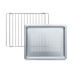 适用松下蒸烤箱不锈钢烤盘网架15/20/30L38升食物托盘JK102W/180W