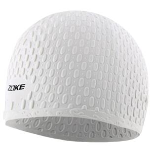 洲克儿童泳帽女童防水护耳长发防滑泡泡帽硅胶女孩水滴帽泳帽泳衣