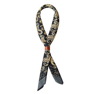 佩斯利纹黑金复古男士丝巾阿美咔叽小方巾英伦领巾腰果花小围巾