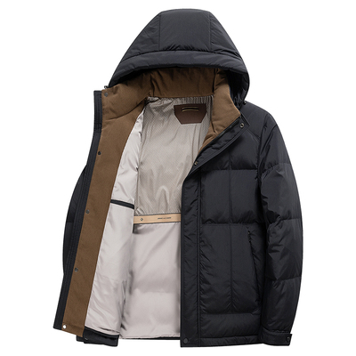 皮尔卡丹冬季加厚羽绒服外套短款