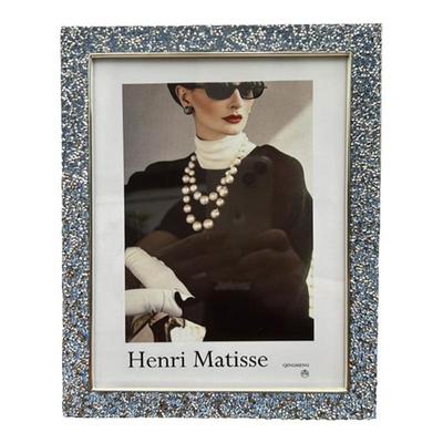 青檬高级蓝金属简约相框摆台