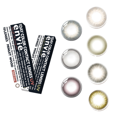 【自营】envie美瞳日抛Minuit小直径贝克棕10片女隐形眼镜非月抛