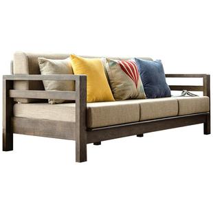 治木工坊橡木全实木沙发北欧客厅布艺沙发组合转角L型沙发可拆洗