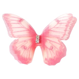 5cm带钻双层立体薄纱蝴蝶 学士帽脸部彩妆贴饰配件  古风发夹头饰