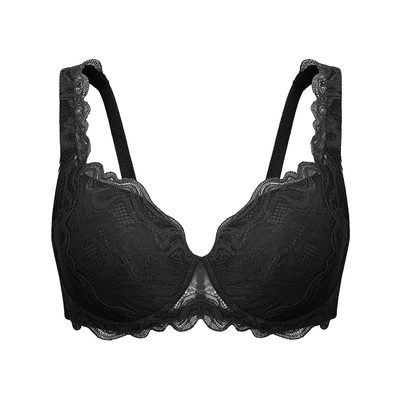 遐【小曼曼】1mm杯防凸点微聚拢全罩杯内衣女薄款大胸显小文胸罩