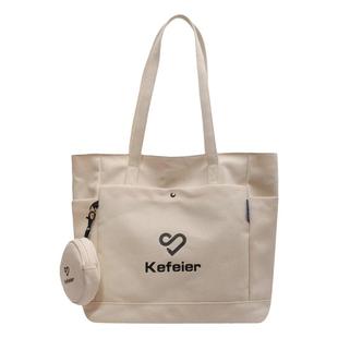 帆布包包女大容量2025新款上班手提单肩大学生上课布包通勤托特包