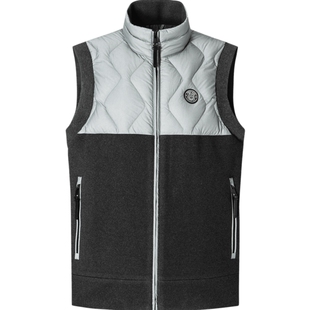 七匹狼立领羽绒马甲男士2025新款秋冬季保暖轻薄外套背心休闲男装