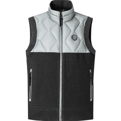 七匹狼立领羽绒马甲男2023新款冬