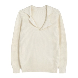 大码Polo领针织衫打底衫女2025新款修身内搭毛衣长袖上衣胖mm秋冬