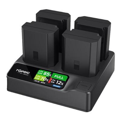 致迅TOPRIG NP-FZ100四路快速充电器PD快充索尼Sony a7m4  a7m3 A7R4 A7S3 FX3 FX30相机电池四通道充电底座