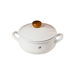 日本进口野田珐琅锅pochka搪瓷双耳带盖汤锅炖锅单柄奶锅煮面锅具