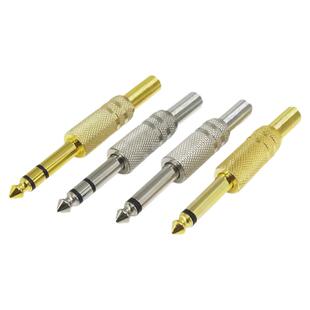 6.35MM大三芯/二芯 麦克风6.5音频接头话筒插头 单声/立体声 焊接