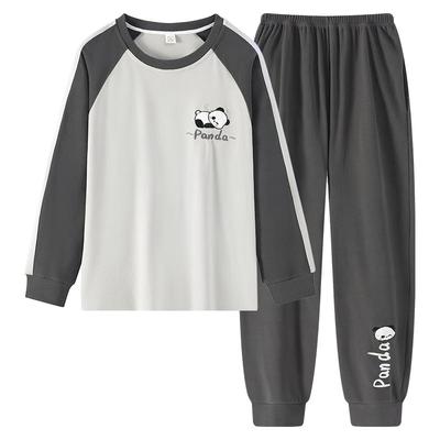 德绒睡衣男士秋冬季长袖薄绒卡通