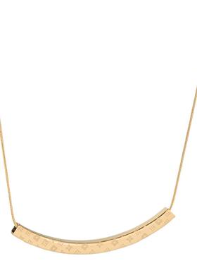 钛钢镀18k玫瑰金ins潮风微笑项链