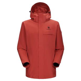 骆驼绯影红三合一冲锋衣女户外2026新款秋冬防风防水登山服外套男
