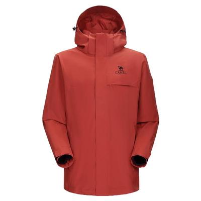 骆驼绯影红三合一冲锋衣女户外2025新款秋冬防风防水登山服外套男