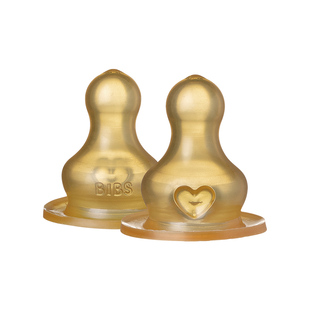 丹麦bibs新生儿婴儿仿母乳圆头奶嘴宝宝奶瓶配件硅胶乳胶奶嘴