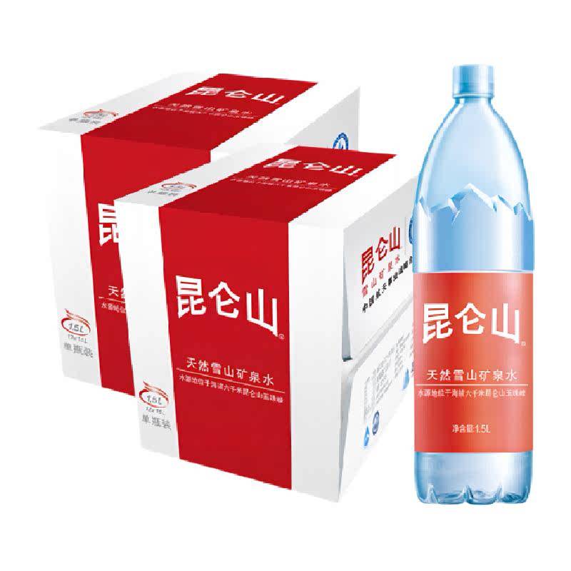昆仑山雪山矿泉水1.5Lx24瓶整箱 大瓶弱碱性水泡茶 运动