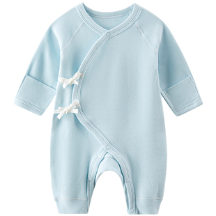 早产儿衣服连体衣秋冬款48码婴儿服宝宝5斤45码a类纯棉小码婴儿4