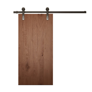 实木平移谷仓门中古风洞洞板书架门移门铝合金吊轨移门玻璃幽灵门