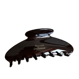 韩国FRANCE巧克力奶茶色醋酸鲨鱼夹美拉德法式漂亮发卡抓夹头饰女