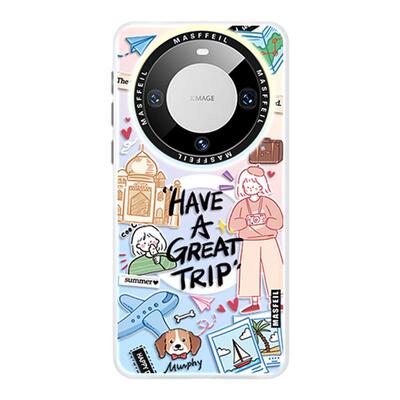 夏日旅行记适用华为磁吸手机壳